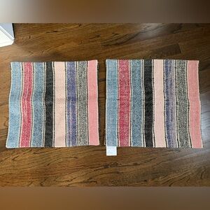 Pottery Barn Set of 2 Silas Print Boho Striped NWT 18" Pillow Covers